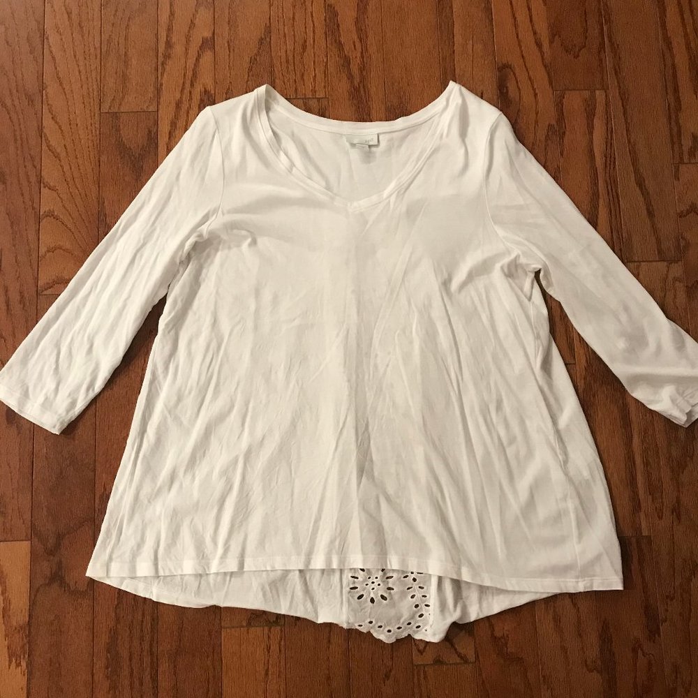 J. Jill white blousy tee